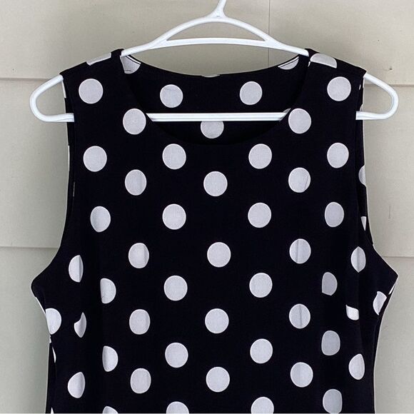 Black with white polka dot dress medium. 0306 - Picture 4 of 7
